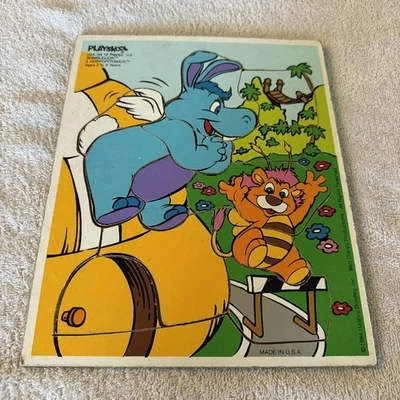 Rompecabezas vintage Playskool 1984 Bumblelion & Hippopotamus Foto 1 de 4