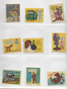 1973 Hanna Barbera ... Wunderbrot Stoffaufkleber 9 Stück (ohne Rückseite) - Bild 1 von 1