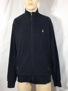 Chaqueta negra con cremallera cuello simulado Ralph Lauren para hombre nueva con etiquetas talla L - Imagen 1 de 6