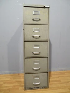 ALTER ART DECO BÜRO - AKTEN SCHRANK AUS METALL UM 1930 - 1940 - Bild 1 von 7
