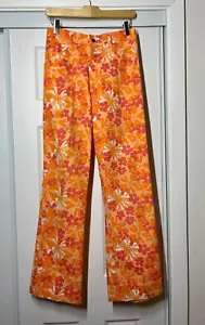 Vintage Lilly Pulitzer Men's Stuff Orange Floral Print Pants - Picture 1 of 8