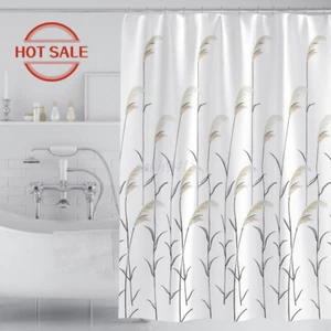 >> Floral Bathroom Fabric Shower Curtain Extra Long or Wide, 3 Sizes, Reed - Picture 1 of 9