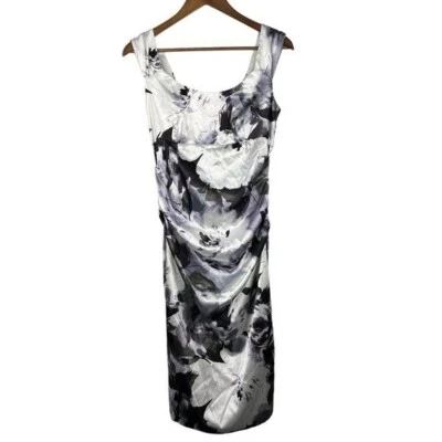 LONDON TIMES FLORAL PRINT SATIN SHEATH DRESS - Image 1 of 4