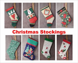 Fabric Christmas Stockings-Choose Your Favorite Design! - Picture 1 of 9