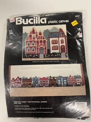 "Chestnut Street" Draftstop Wall Hang Bucilla Plastic Cavas Needlepoint Kit 6047 - Image 1 of 4