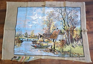 Vtg TAPEX VIENNA Austria 31x23 Needlepoint Late Summer Spatsommer 170-586 DIY - Picture 1 of 8