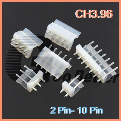 CH 3.96mm Straight Pin Socket Crimps Connector 2 3 4 5 6 7 8 9 10 12 Pins Way - Image 1 of 4