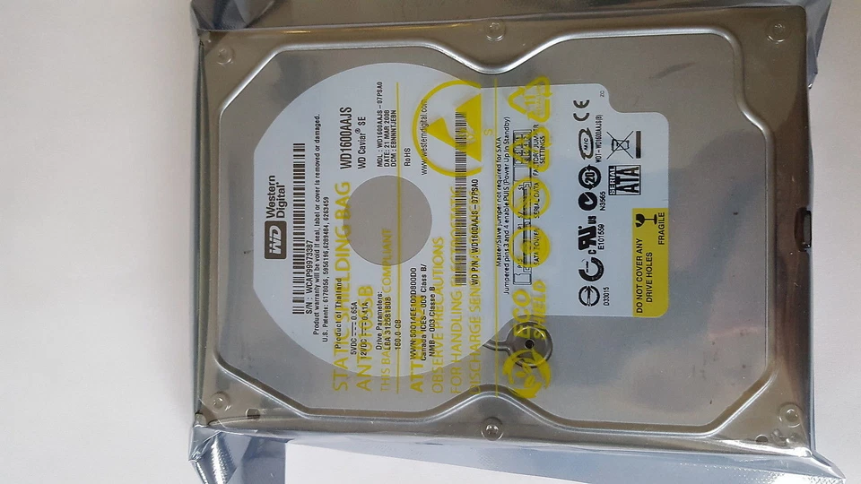 160GB Western Digital Caviar WD1600AAJS-08PSA0 Internal Hard Disk New #W160-0610 - Image 1 of 1
