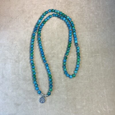 Collar de cuentas de yoga/cuentas de yoga con dije de loto Mala Foto 1 de 4