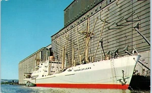 "Topdalsfjord" Vessel From Norway Loading Grain, Superior Wisconsin Postcard - Picture 1 of 2