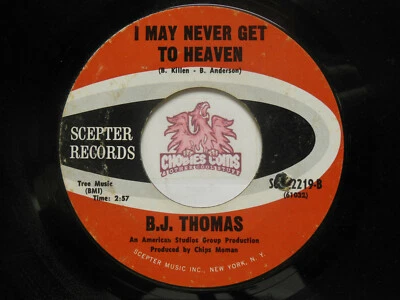 BJ THOMAS: Eyes Of A New York Woman / I May Never Get To Heaven, 45 RPM VG (JD)  - Image 1 of 2