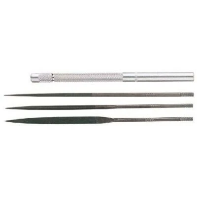 General Tools S477 Four-Piece Swiss Pattern Needle File Set With Handle - Image 1 of 2