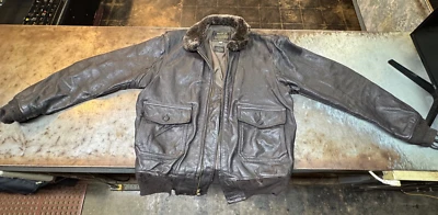 Chaqueta de cuero Sporty's Pilot Shop tipo G-1 piel de cabra 44L *NUEVO PRECIO* Foto 1 de 4