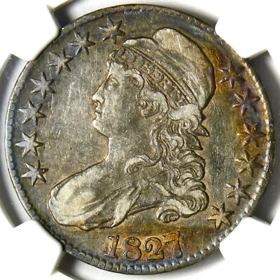 🌚😎🔥🔥🔥🇺🇸NGC VF30 O-101 1827/6 BUST HALF DOLLAR - Image 1 of 3