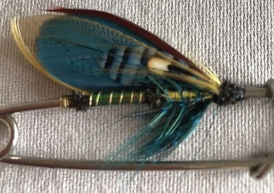 Hand Tied Traditional Salmon Kilt Pin New  - Image 1 of 2