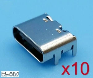 10x Connecteur à souder USB 3.1 type C femelle female connector to solder 6 pins - Imagen 1 de 9