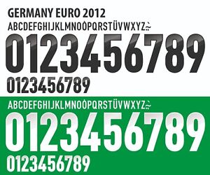 Germany Euro 2012 Name&Number Set National Home/Away Football Soccer Print