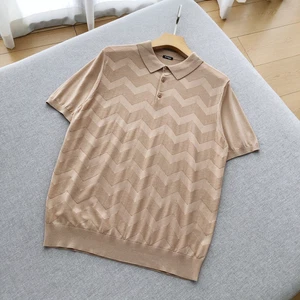 kkkiton Solapa Seda Manga Corta Polo Hombre - Imagen 1 de 23