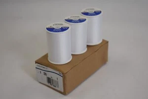 Coats & Clark Solid Thread Polyester All Purpose 500 Yards White Lot of 3 - Picture 1 of 6