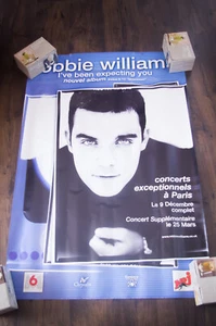 ROBBIE WILLIAMS CONCERTO ASPETTANDOTI poster musica vintage francese originale 1998 - Foto 1 di 7