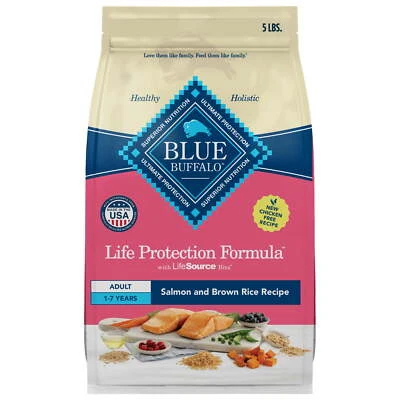 Comida seca para perros adultos Life Protection Formula, salmón y arroz integral, 5 libras. Foto 1 de 4