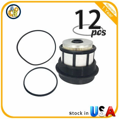 12 juegos de filtros de combustible + tapa para 98-03 Ford E350 F250 F350 E450 E550 Super Duty Foto 1 de 3