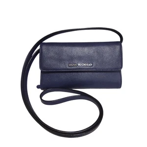 Dana Buchman Crossbody Geldbörse Clutch Druckknopfverschluss Blau - Bild 1 von 6