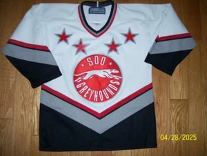 Camiseta deportiva de hockey Bauer vintage Soo Greyhounds OHL juvenil L/XL blanca Canadá cosida blanca - Imagen 1 de 2