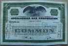 Stock certificate Appalachian Gas Corporation 1930 for 5 shares