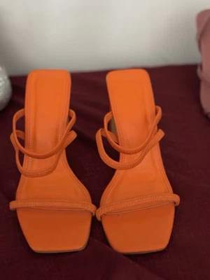 Forever 21 Shoes | Forever 21 Orange Strappy Heels | Color: Orange | Size: 7 - Image 1 of 4