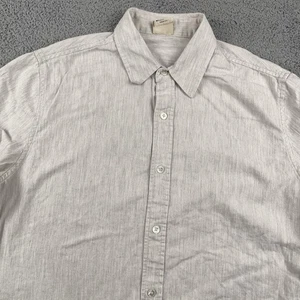 Baldwin Kansas City Shirt Mens Small Gray Short Sleeve Button Up Lightweight - Picture 1 of 11