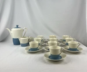 RARE Deco Victoria Czech Demitasse Coffee Hot Chocolate Set for 10 Cream & Sugar - Picture 1 of 24