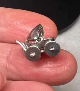 Vintage Sterling 925 Kinderwagen Charm P & B Sterling Charm - Bild 1 von 7