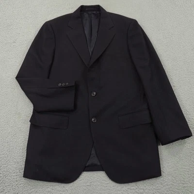 J Press Blazer Men 39R Navy Merino Wool Peppin Pressclusive 3/2 Roll Jacket Coat - Image 1 of 4