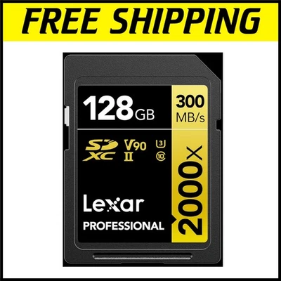 128GB SDXC Memory Card - UHS-II, 8K Video Ready, Temperature & Drop Proof - Image 1 of 4