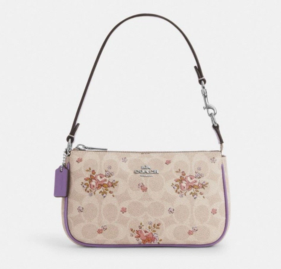 COACH CZ011 Nolita 19 Signature Canvas Leather With Floral Print