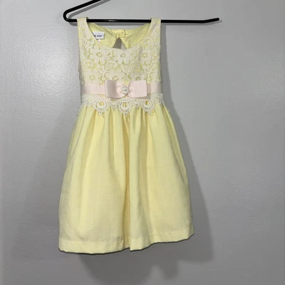 Bonnie Jean Dress Girls Size 2T Yellow Holiday Church Formal Wedding - Image 1 of 4