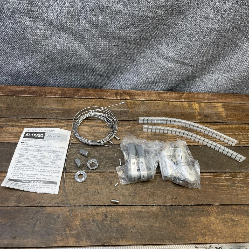 Vintage Shimano SL-BS50 Bar End Shifters NOS 7 Speed SIS Index Lever Set 7s - Image 1 of 4