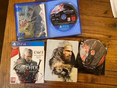 PS4 The Witcher III Wild Hunt con custodia Steelbox e colonna sonora - Immagine 1 di 2