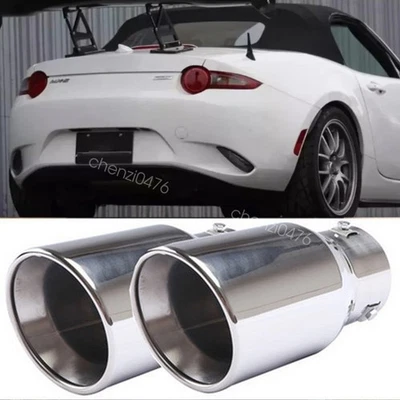 For Mazda Miata MX-5 Exhaust Pipe Tip Rear Tail Throat Muffler Stainless - Image 1 of 4