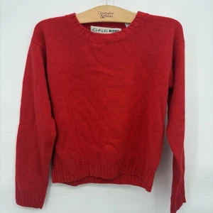 Womens Vintage Chaus Petites Crewneck Pullover Sweater Size P Medium Wool/Rabbit - Picture 1 of 6