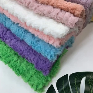Faux Rabbit Fur Plush Fabric Fluffy DIY Crafts Material Fleece Soft By Yard Trim - Picture 1 of 42