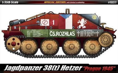 KIT MODELLINO MILITARE ACADEMY CARRO ARMATO HETZER PRAGUE 1945 SCALA 1:35 - Immagine 1 di 4