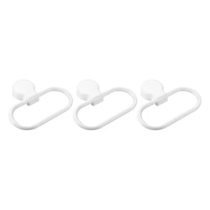 3er Pack Wandmontage Oval Handtuchring Selbstklebend für Badezimmer Weiß - Bild 1 von 7