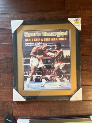 FUNDA ILUSTRADA DEPORTIVA ENORME FIRMADA POR LARRY HOLMES ENMARCADA 22,5 X 27" $185 Foto 1 de 4