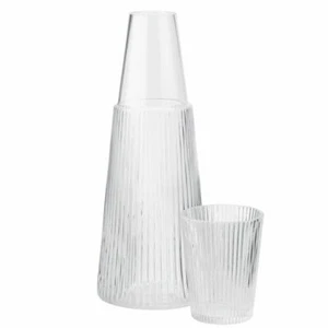 Stelton carafe Pilastro with glass, Water carafe, Glass, Transparent, 1 L, X-507 - Picture 1 of 6