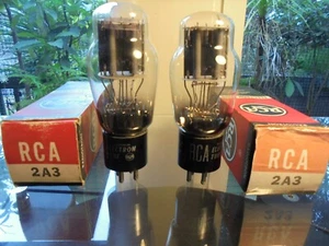 RCA 2A3 EE. UU. PAR DE TUBOS VÁLVULAS VINTAGE PROBADOS NUEVOS STOCK ANTIGUO EN CAJA - Imagen 1 de 13