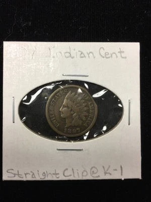 1897 Indian Cent Straight Clip Error - Image 1 of 2