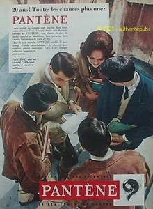 REKLAME PANTENE LOTION TONIKUM FÜR HAARE VON 1959 FRANZÖSISCH AD PUB VINTAGE - Bild 1 von 1