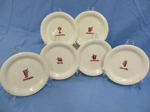 Williams-Sonoma Holiday Hot Drinks Dessert Plates Boxed 6 - Picture 1 of 10